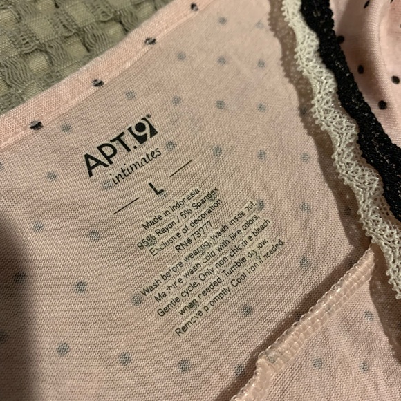 Apt 9 Intimate Light Pink w/ Black Polkadots Summer Nightie - Size: Large - Picture 4 of 6